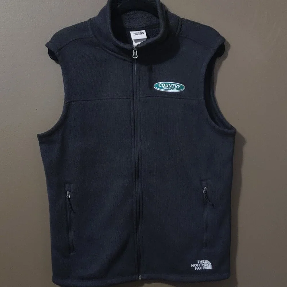 The North Face Men's Black Fleece Sweater Vest SIZE MEDIUM